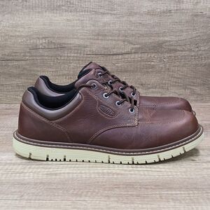 Keen Utility San Jose Soft Toe Men's Size 12D Brown Leather Oxford Work Shoes